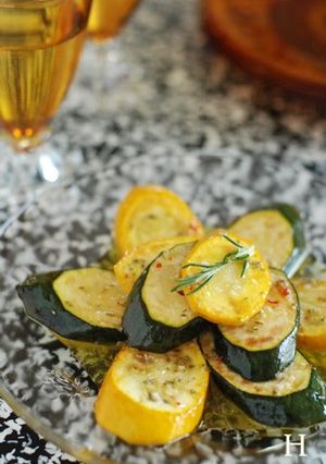 A picture of Rosemary-Marinated Zucchini.