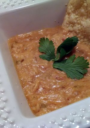 A picture of Chicken Enchilada Dip.