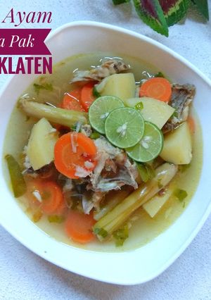 Foto resep Sup Ayam Ala Pak Min Klaten