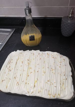 صورة لوصفة كيكة الحليب بالزعفران