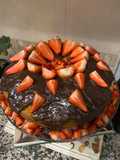 Bolo de cenoura com morangos 🥕🍓