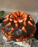 Bolo de cenoura com morangos 🥕🍓