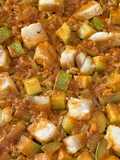 Arroz con pescado y calabacín