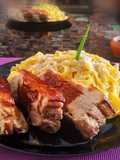 Fettuccine a la Huancaína con Cerdo al horno 👍🇵🇪