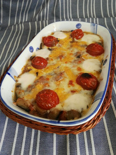 Una foto de Gratinado de berenjena y setas