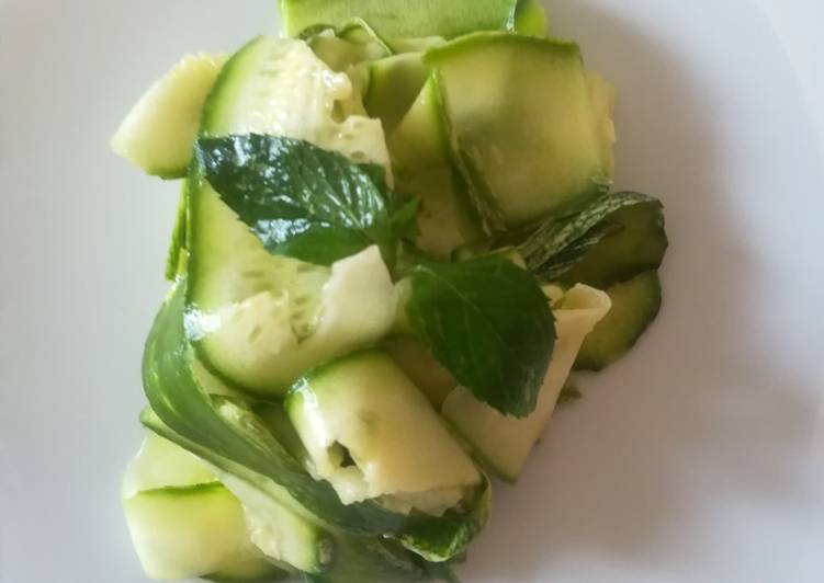 Simple Way to Make Premiato Zucchine marinate con limone e menta