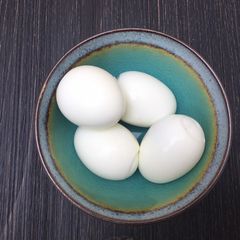 A picture of Trick: How to peel a hard boiled egg.