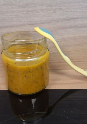Une photo de Purée bébé lentille butternut