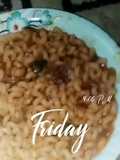 Jollof Macaroni Pasta and beans with vegetables