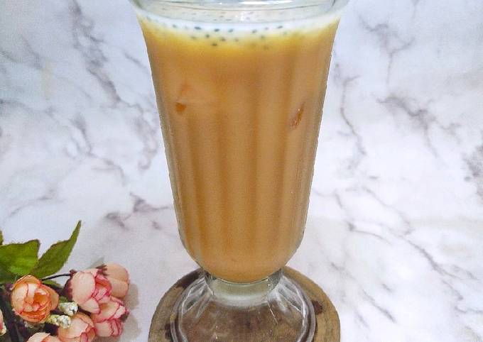 Resep Dan Cara Membuat Es Thai Tea Selasih Enak banget - ARENATANI
