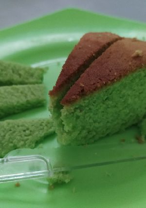 Foto resep Bolu Pandan aka Chiffon panggang teflon