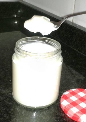 Una foto de Yogur en la multicooker 12 en 1 Moulinex