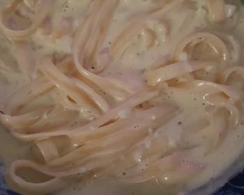 The New Way Making Recipe Fettucine with Alfredo sauce Most Delicious