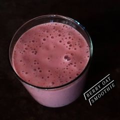 Mixed berries oat smoothie A picture of Mixed berries oat smoothie.