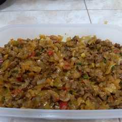 Una foto de Relleno de carne cortada a cuchillo
