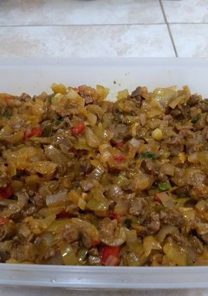 Una foto de Relleno de carne cortada a cuchillo