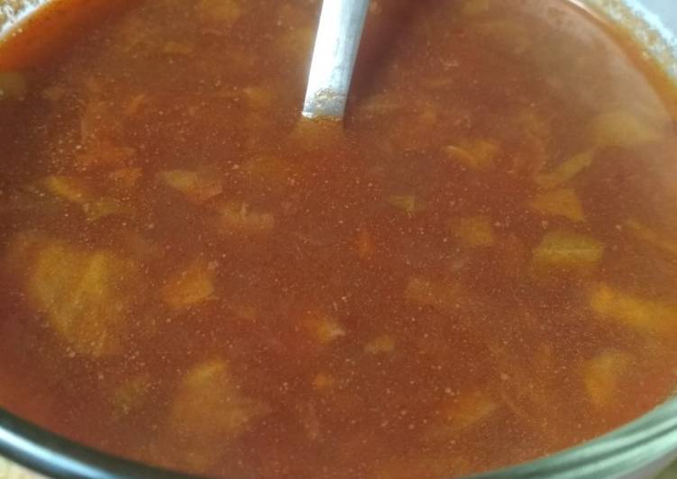 Steps to Prepare Super Quick Homemade Manchow soup