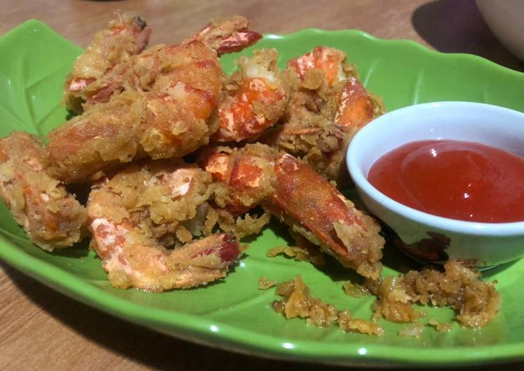 Mudah Cepat Memasak Udang windu goreng tepung Enak dan Sehat