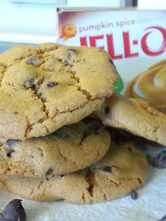 A picture of Pumpkin Spice Chocolate Chip Pudding " Cookies "....