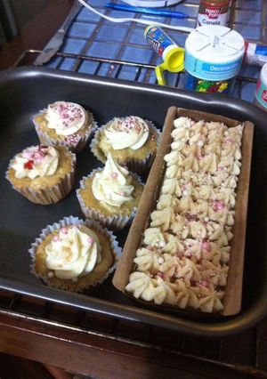 Una foto de Cupcakes Manzana-Canela 🍏
