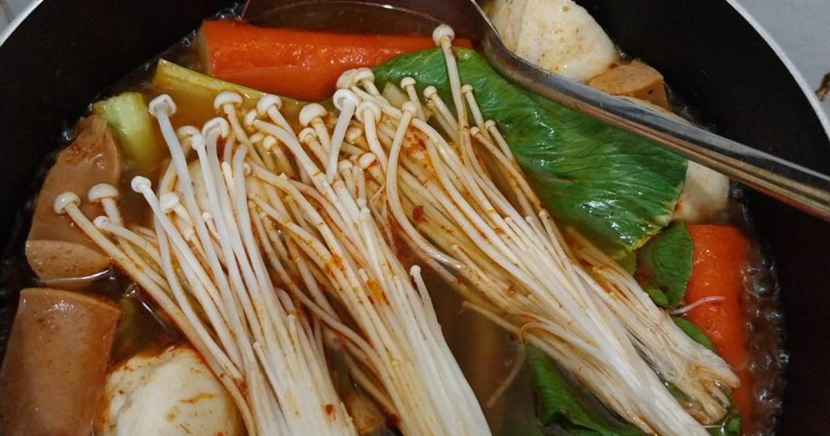 Resep Jamur Enoki Pedas Sosis Enak Dan Mudah Cookpad