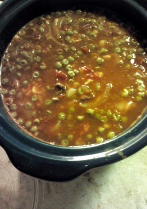 A picture of Crock Pot Easy Chili Vegetable Soup.