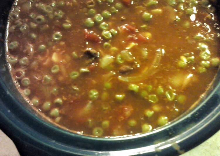 Steps to Prepare Homemade Crock Pot Easy Chili Vegetable Soup