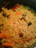 Rice olives and carrots