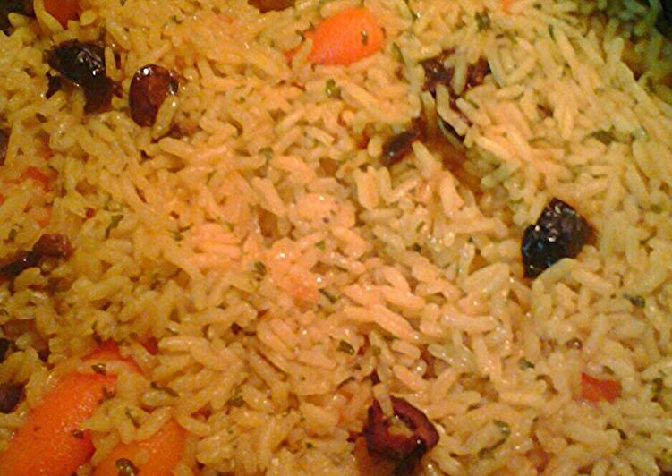 Rice olives and carrots