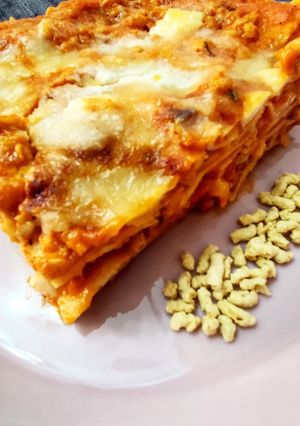 Foto di Lasagna vegetariana con ragù di soia