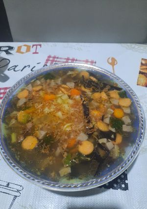 Foto resep Sup Makaroni Sosis Bakso Lezatos