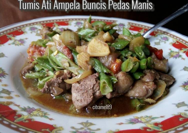 Tumis Ati Ampela Buncis Pedas Manis