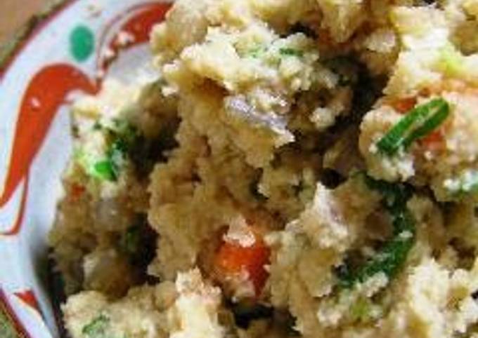 Steps to Make Favorite Cooked Okara (Soybean Pulp)