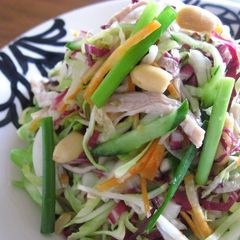 A picture of Vietnamese-Style Chicken Salad with Heaps of Vegetables.