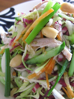 A picture of Vietnamese-Style Chicken Salad with Heaps of Vegetables.