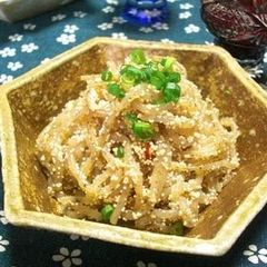 A picture of Mentaiko with Shirataki Konnyaku Noodles.