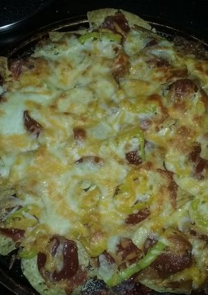 A picture of Nacho Pizza.