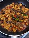 Tumis ati ampela+tempe pedas