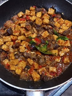 Foto resep Tumis ati ampela+tempe pedas