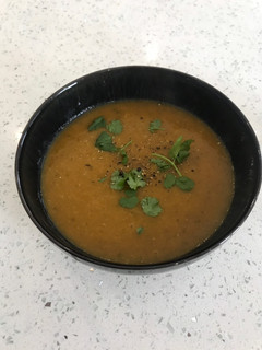 A picture of Spicy vegetable & lentil soup.