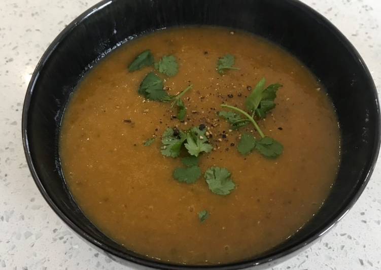 Easiest Way to Make Quick Spicy vegetable &amp; lentil soup