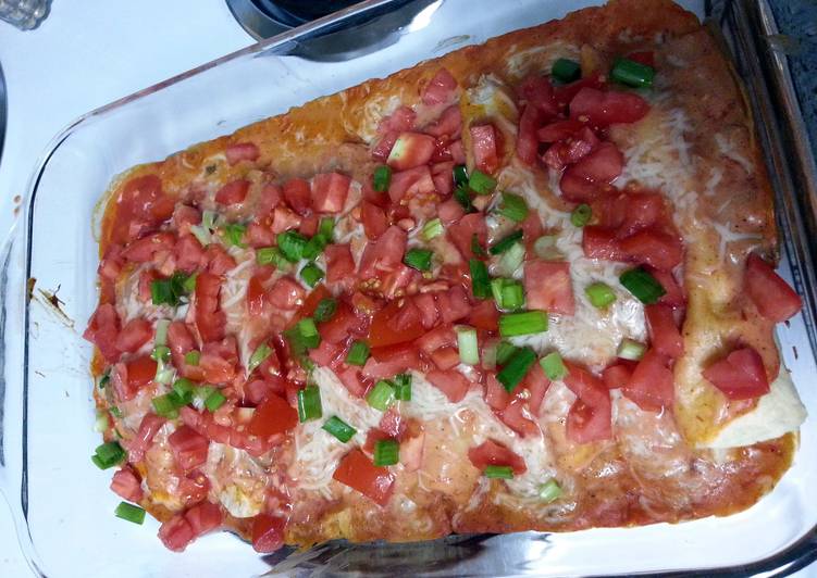 Easiest Way to Prepare Any-night-of-the-week Chicken &amp; cheese enchiladas