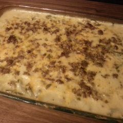 A picture of World's Best Hashbrown Casserole.
