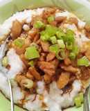 Easy Congee with Chicken Topping /Porridge (Bubur Mudah)