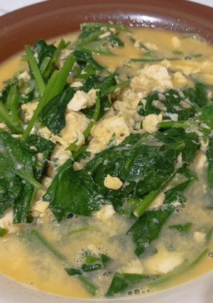 Foto resep Bayam horenzo (Pocai) Dua telur