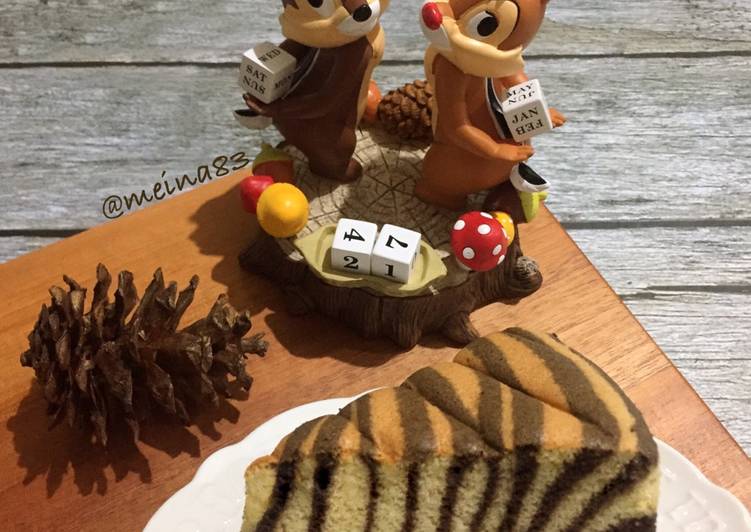 Ogura zebra cake with coconut milk