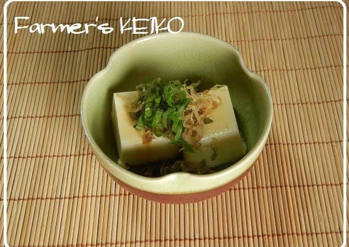 [Farmhouse Recipe] Chilled Tofu with Crispy Chirimenjako Fish Recipe