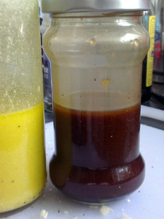 A picture of summer salad dressings.