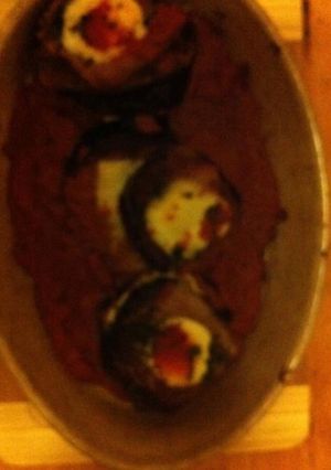 Une photo de Aubergines au jambon cru tomates et mozzarella