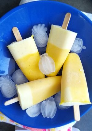 Une photo de Bâtonnets glacés Mangue & Coco ❄🍡🥥